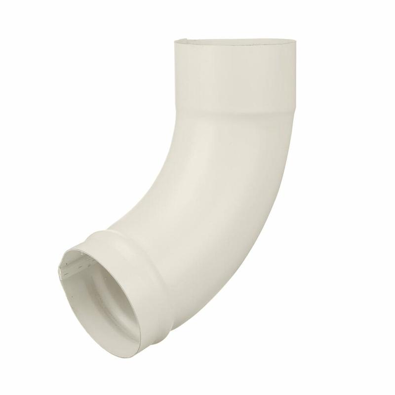 80mm Grey White Galvanised Steel Downpipe Shoe