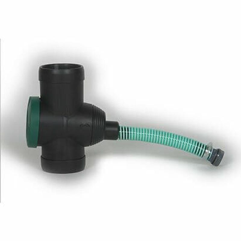 Universal Rainwater Diverter Kit with integral filter in Black Plasic to fit 80 and 100mm Steel Downpipe