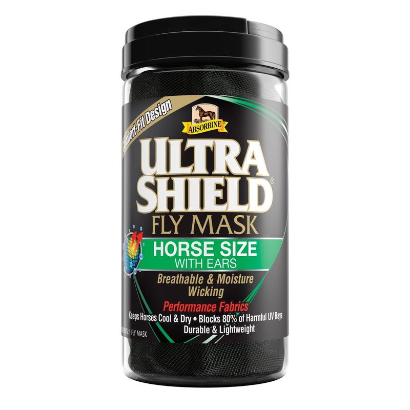 Absorbine UltraShield Fly Mask - Horse with Ear Coverage