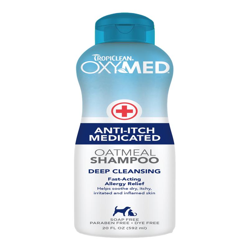 TropiClean OxyMed Anti-itch Medicated Oatmeal Shampoo for Dogs and Cats