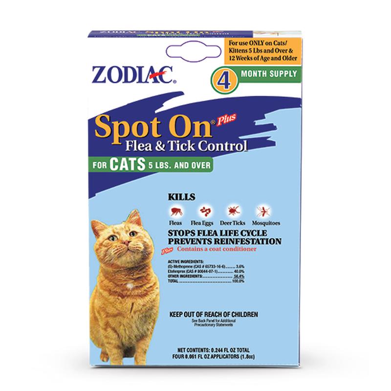 Wellmark International ZODIAC SPOT ON PLUS FLEA & TICK CONTROL FOR CATS & KITTENS