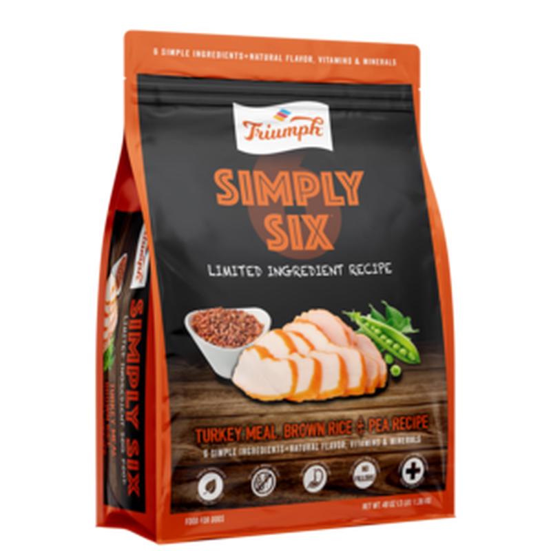 Triumph Simply Six Turkey Meal, Brown Rice, & Pea Recipe Dog Food