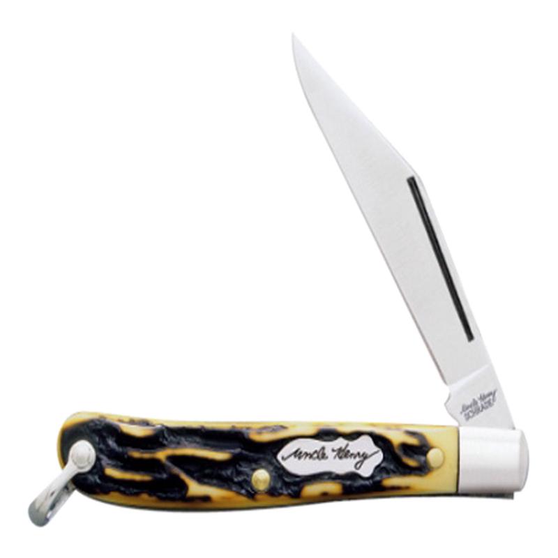 Uncle Henry 12UH 12UH Roadie  2.20" Clip Point Plain Staglon With Nickel Silver Bolsters Handle Folding