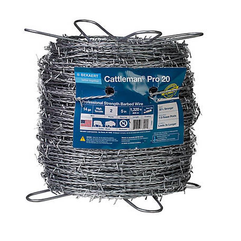 Bekaert Corp 14 Gauge Cattleman Pro Barbed Wire High Tensile 5" Space
