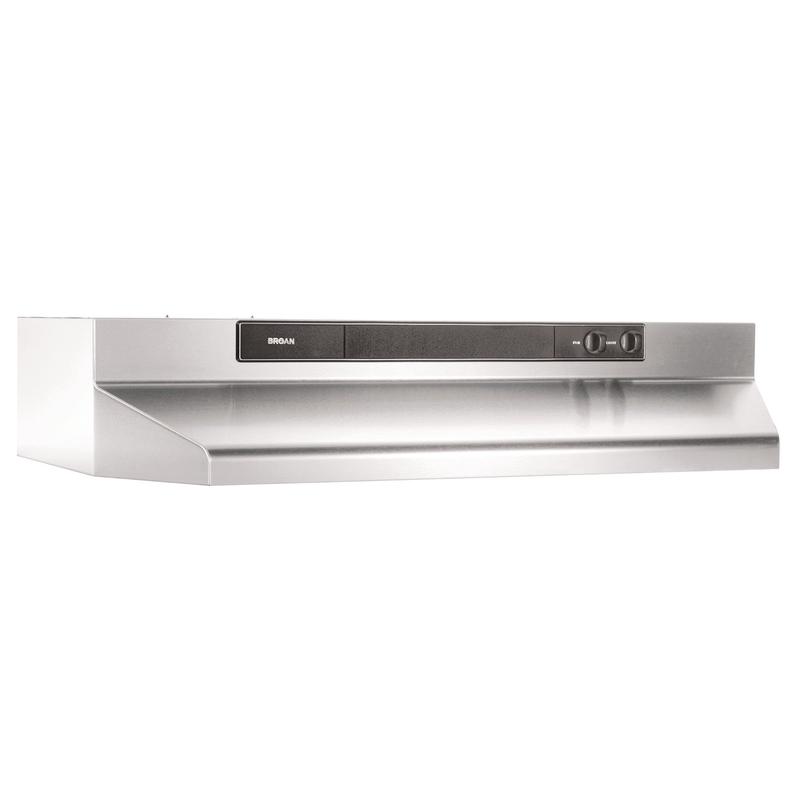 Broan 30-Inch Convertible Under-Cabinet Range Hood, 220 CFM, Stainless Steel