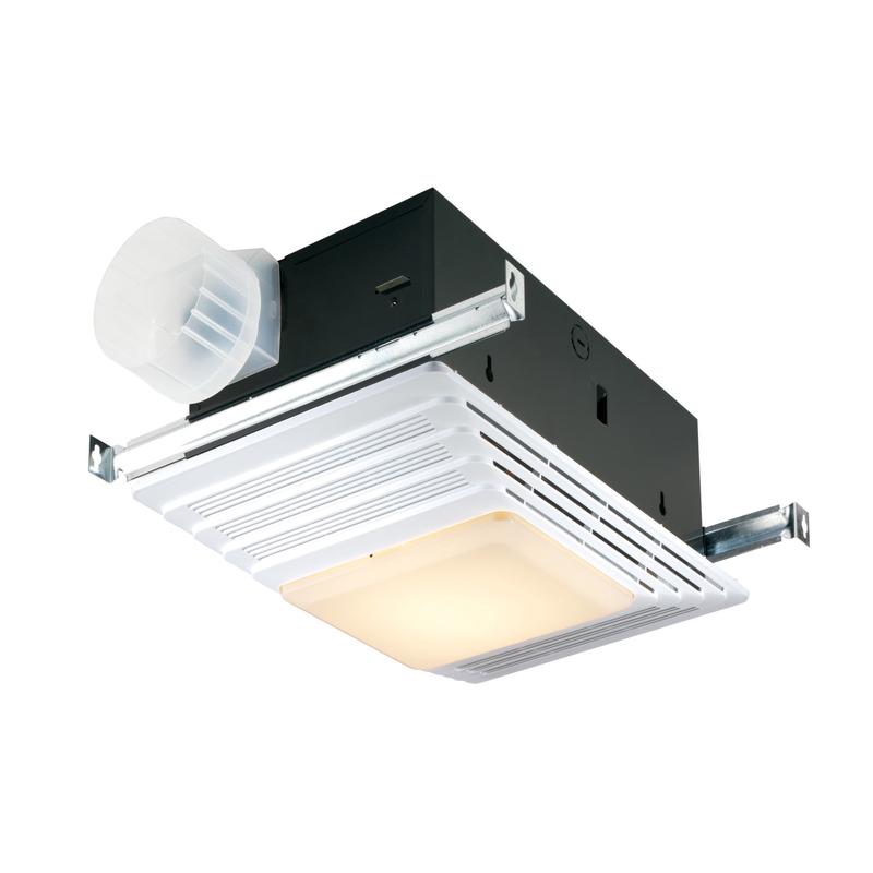 Broan 50 CFM Ceiling Bathroom Exhaust Fan with Light and Heater