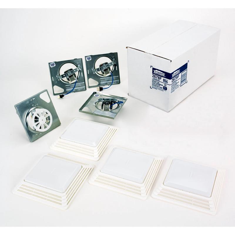 Broan 50 CFM Ventilation Fan/Light Finish Pack, 2.5 Sones