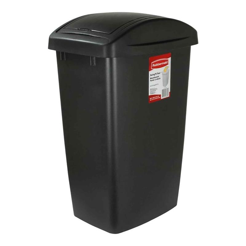 Poubelle  couvercle basculant, 47,3 L (noir)