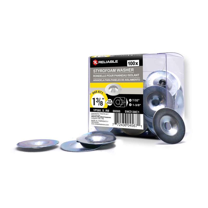 Rondelle en acier pour polystyrne, 1-3/8'' (100 units)