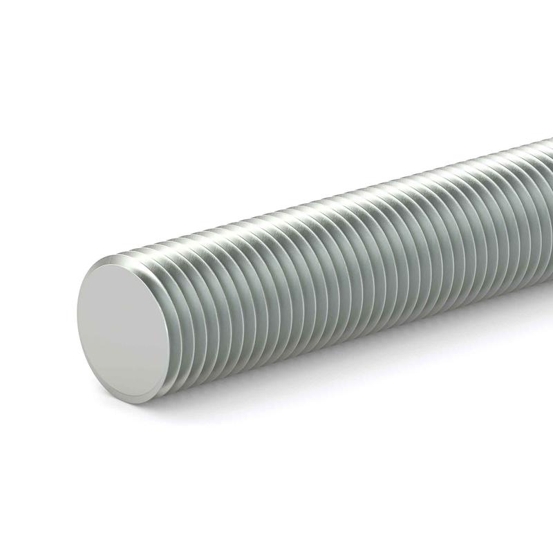 Tige filete en acier zingu, 10-24 x 36''