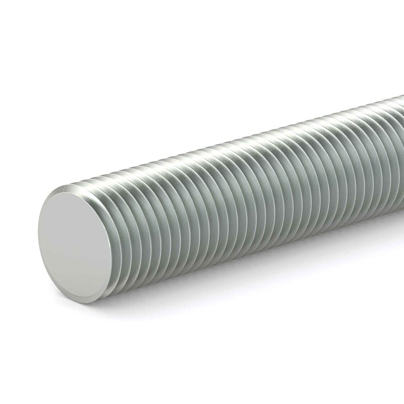 Tige filete en acier zingu, 6-32 x 12''