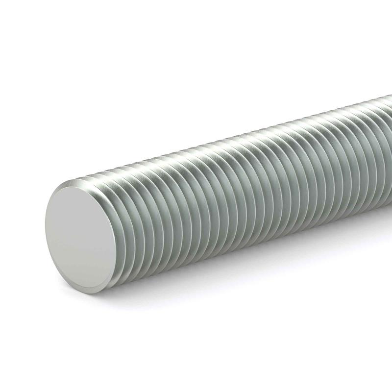 Tige filete en acier zingu, 8-32 x 12''