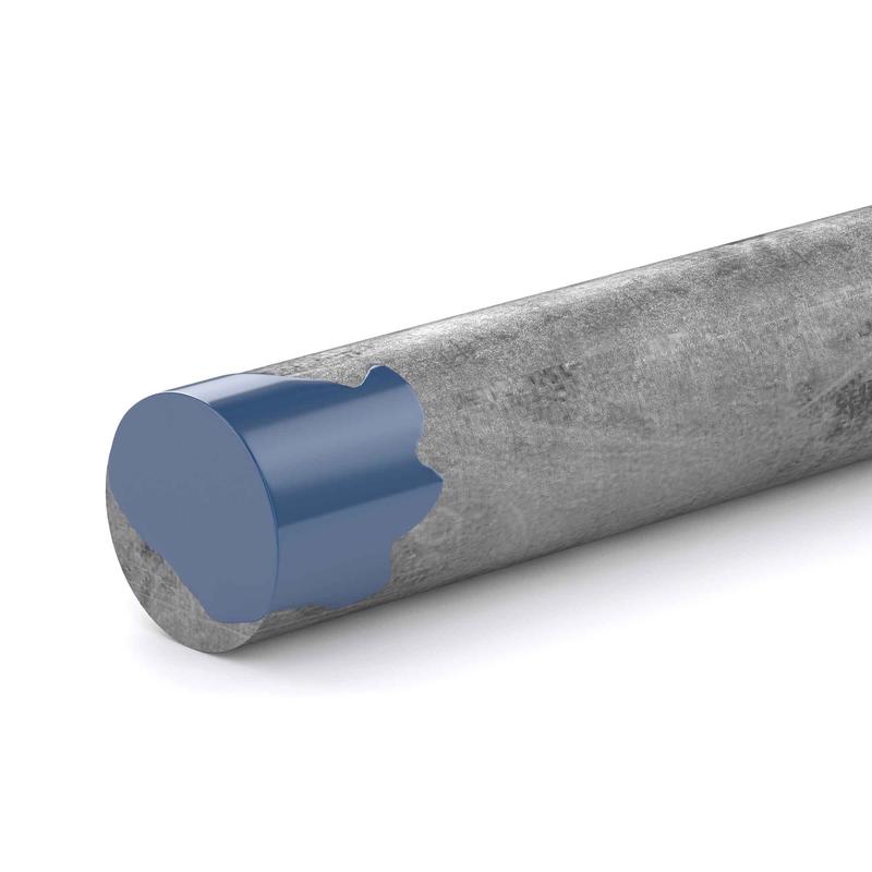 Tige non filete en acier zingu, 1/4'' x 36''