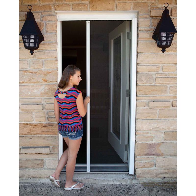 Porte moustiquaire rtractable, 36" x 79-1/4" (blanc)