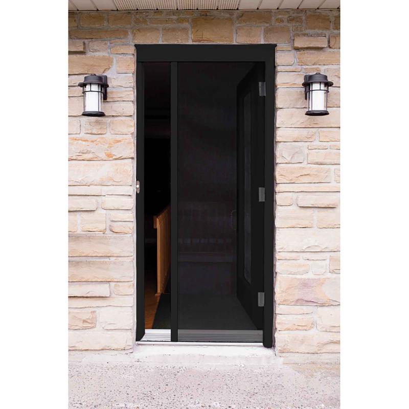 Porte moustiquaire rtractable, 36" x 79-1/4" (noir)