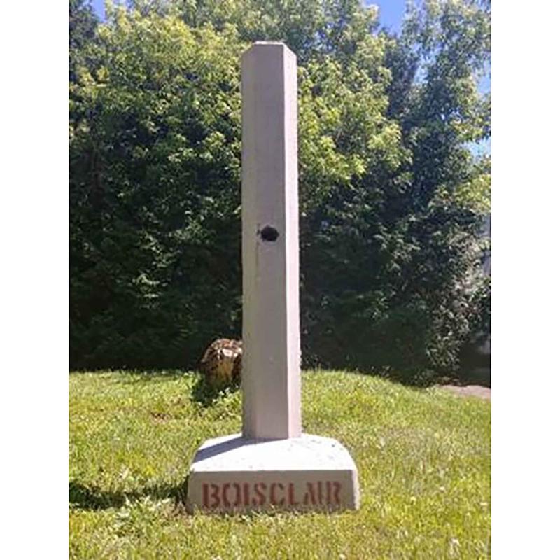 Poteau de galerie en bton arm avec base, 10''