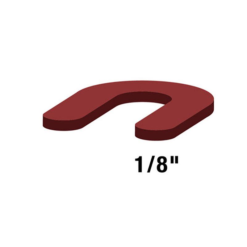 Cales fer  cheval rouges de 1/8", 140 units