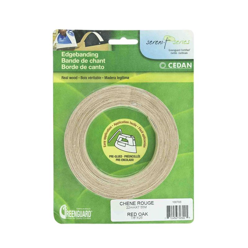 Bande de chant en chne rouge, 7/8" x 25'