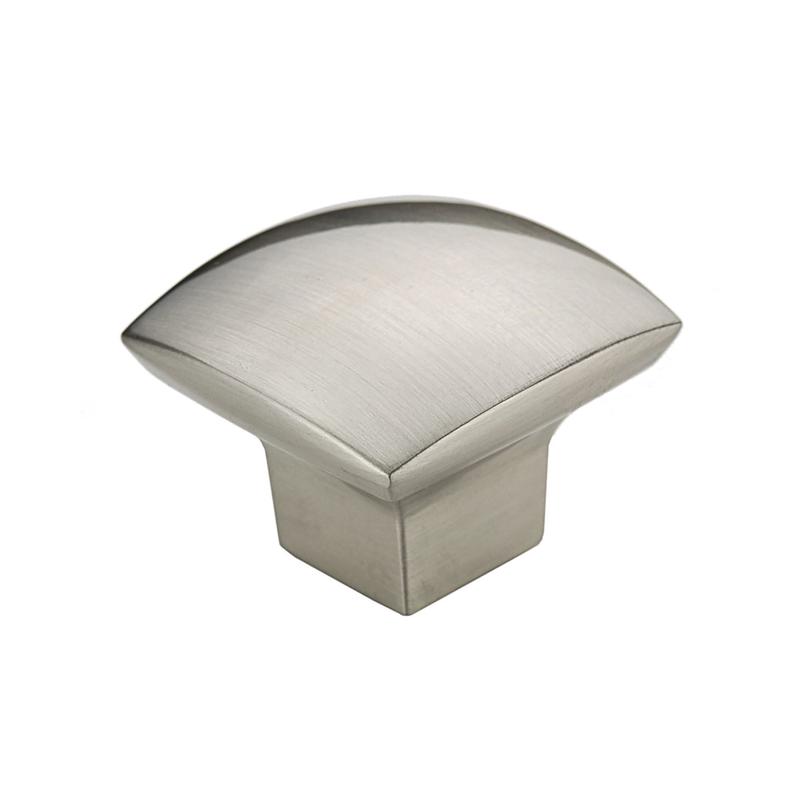 Bouton contemporain en mtal nickel bross, # 8143