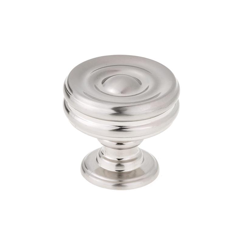 Bouton contemporain en mtal nickel bross, # 8725