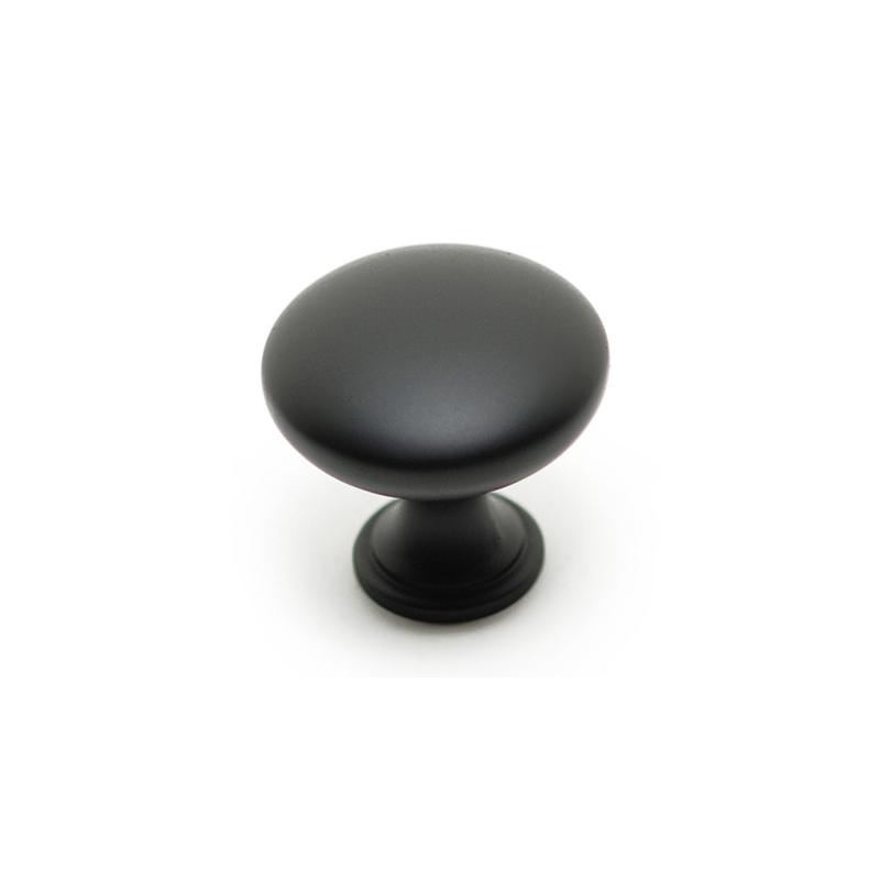 Bouton contemporain en mtal noir mat, # 9041