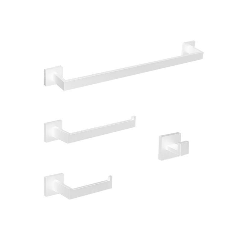 Accessoires de salle de bain DENNIS-W, blanc mat (4 pices)