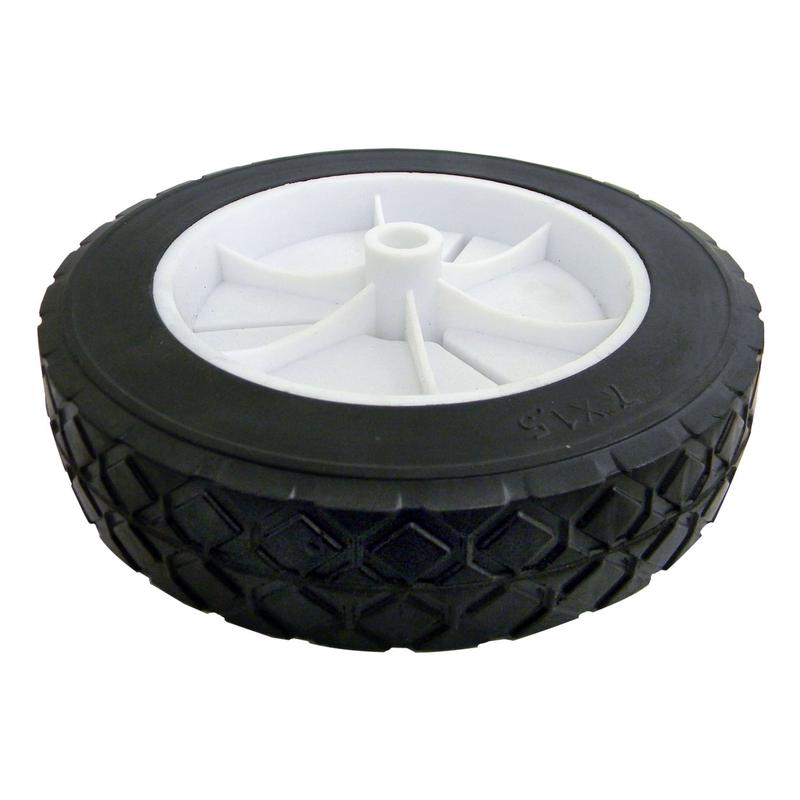 Roue en plastique dcale, 7'' x 1,5''