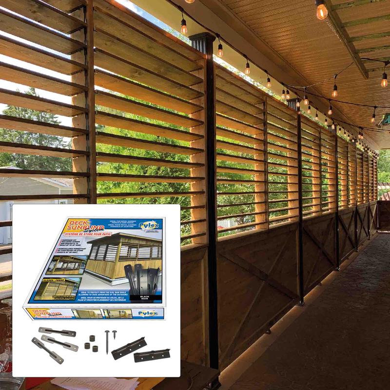 Systme de store pour patio, noir