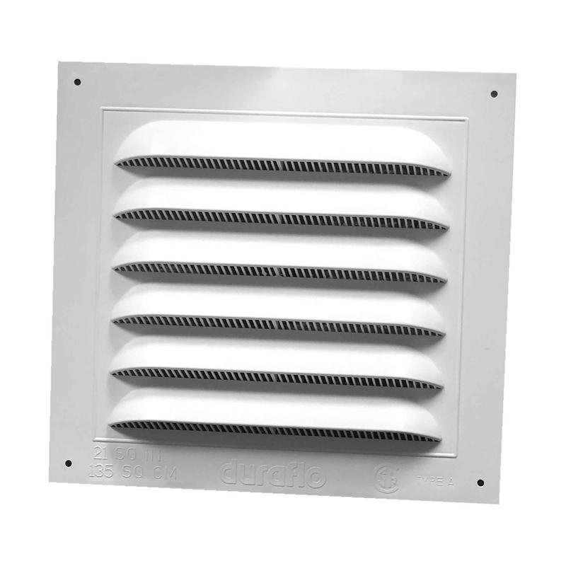 vent de pignon encastr carr Duraflo, 11''x 10'' (blanc)