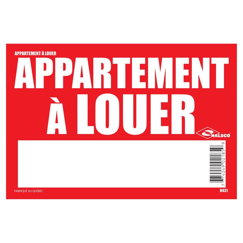 Affiche "Appartement  louer", 8" x 12"