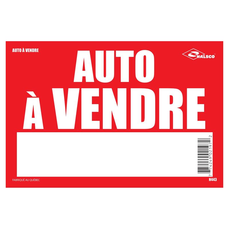 Affiche "Auto  vendre", 8" x 12"