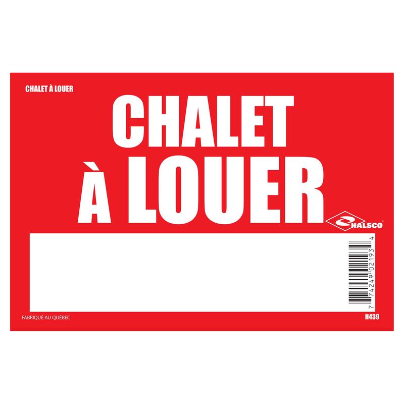 Affiche "Chalet  louer", 8" x 12"