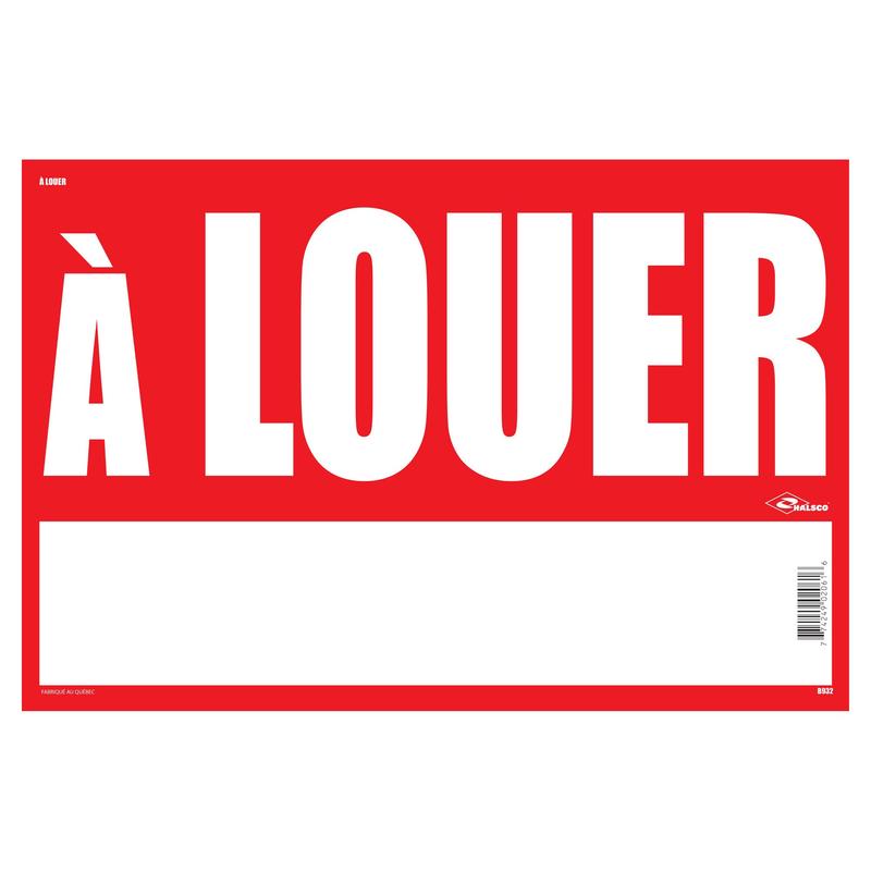 Affiche " louer", 16" x 24"