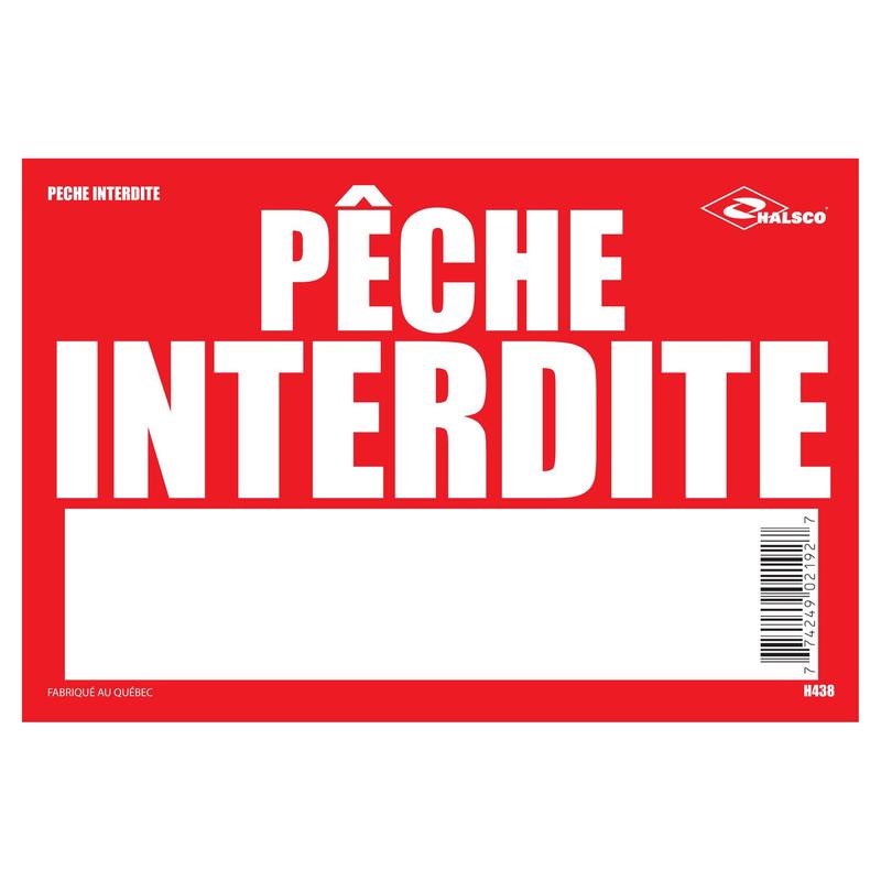 Affiche "Pche interdite", 8" x 12"