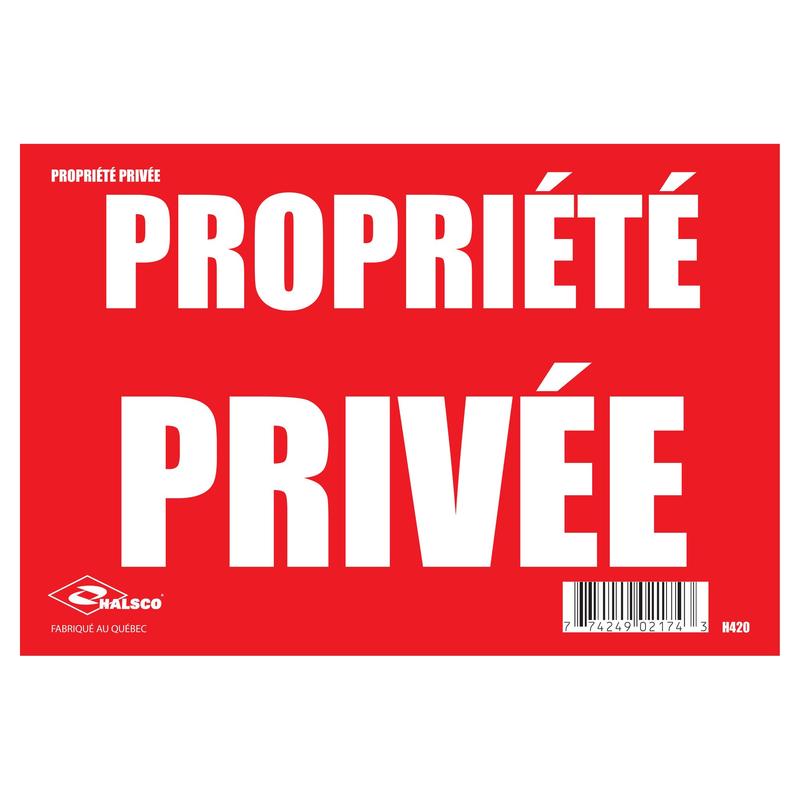 Affiche "Proprit prive", 8" x 12"