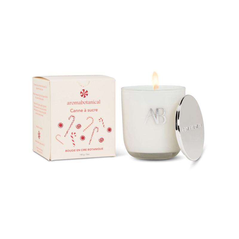 Bougie en cire botanique canne  sucre, 140 g