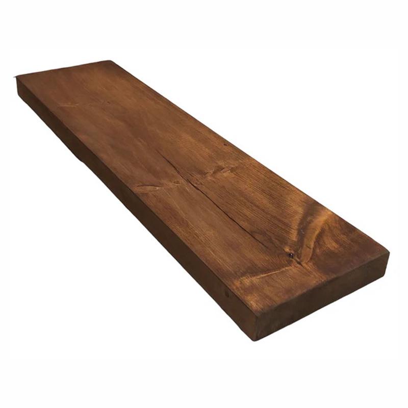 Tablette rustique en bois massif de couleur brun whisky, 60'' x 10'' x 2''