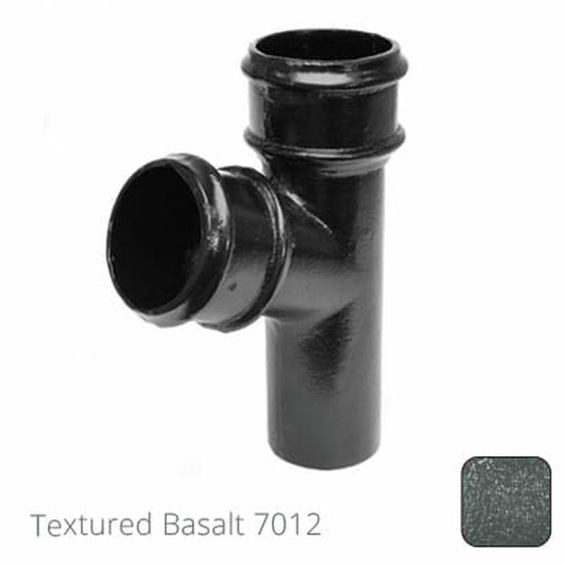 Alumasc 100mm (4") Cast Aluminium 112 Degree Branch without Ears - Textured Basalt Grey RAL 7012