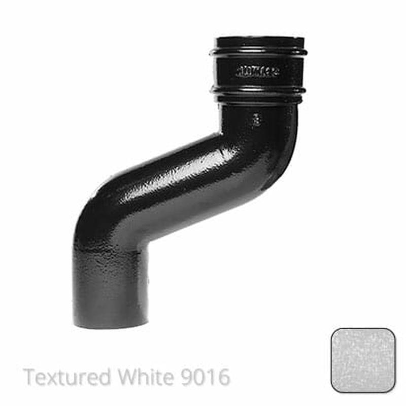 Alumasc 100mm (4") Cast Aluminium 150mm Offset without Ears - Textured Traffic White RAL 9016