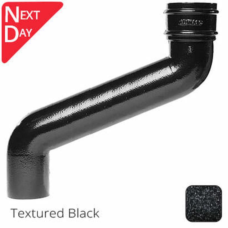 Alumasc 100mm (4") Cast Aluminium 225mm Offset without Ears - Textured Black