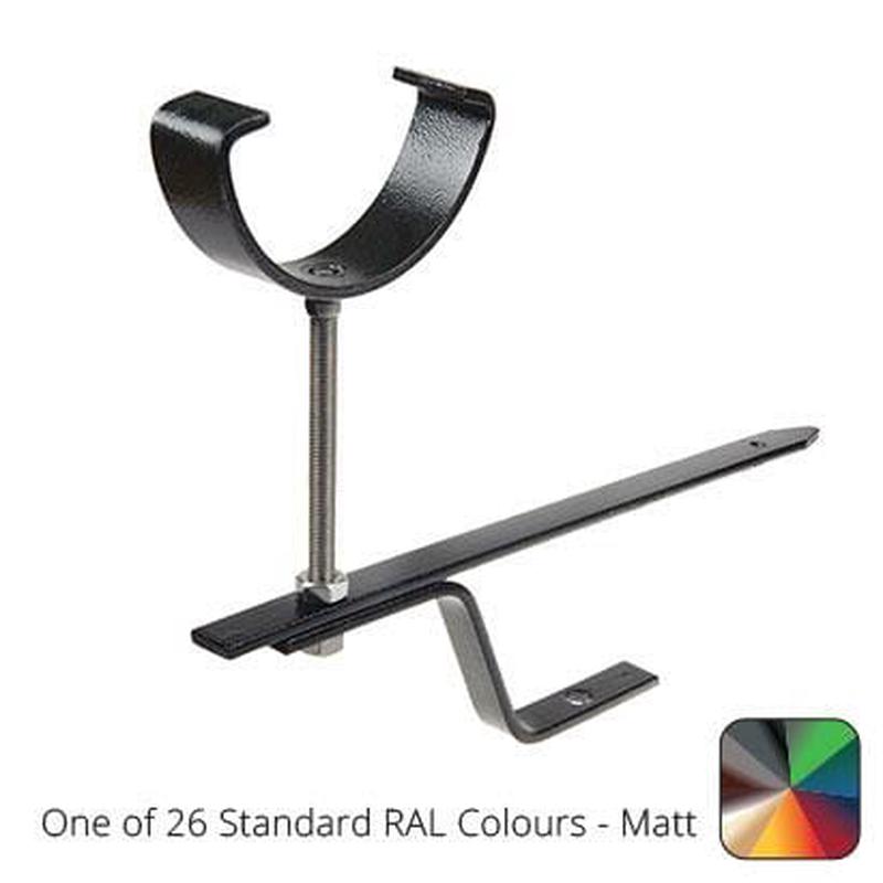 Alumasc 100mm (4") Half Round Cast Aluminium Rise & Fall Gutter Bracket - One of 26 Standard Matt RAL colours TBC