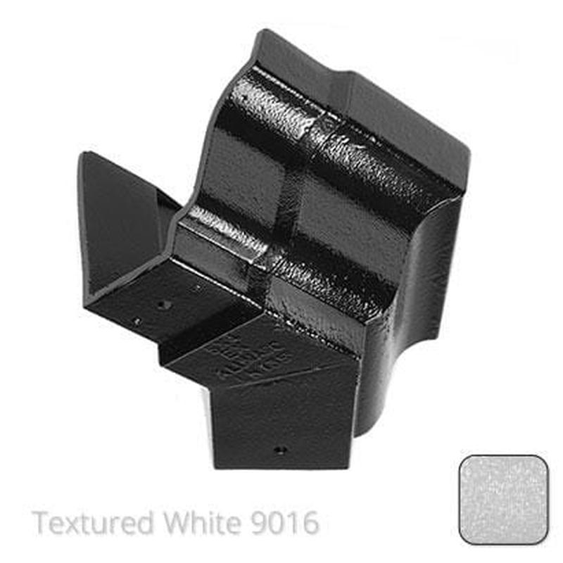 Alumasc 125x100 (5"x 4") Moulded Ogee Cast Aluminium 135 Degree External Angle - Textured Traffic White RAL 9016