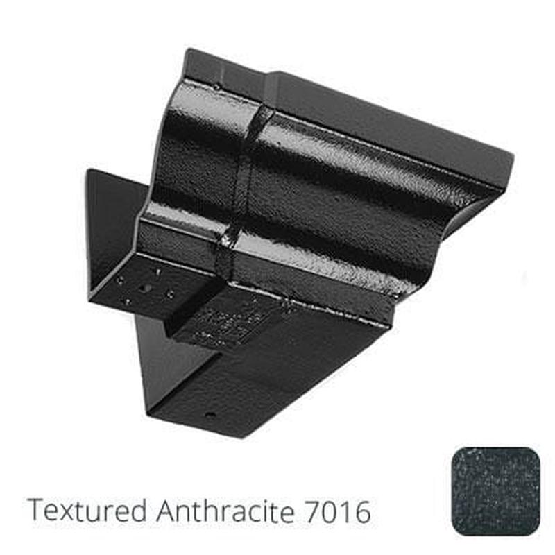 Alumasc 125x100 (5"x 4") Moulded Ogee Cast Aluminium 90 Degree External Angle - Textured Anthracite Grey RAL 7016