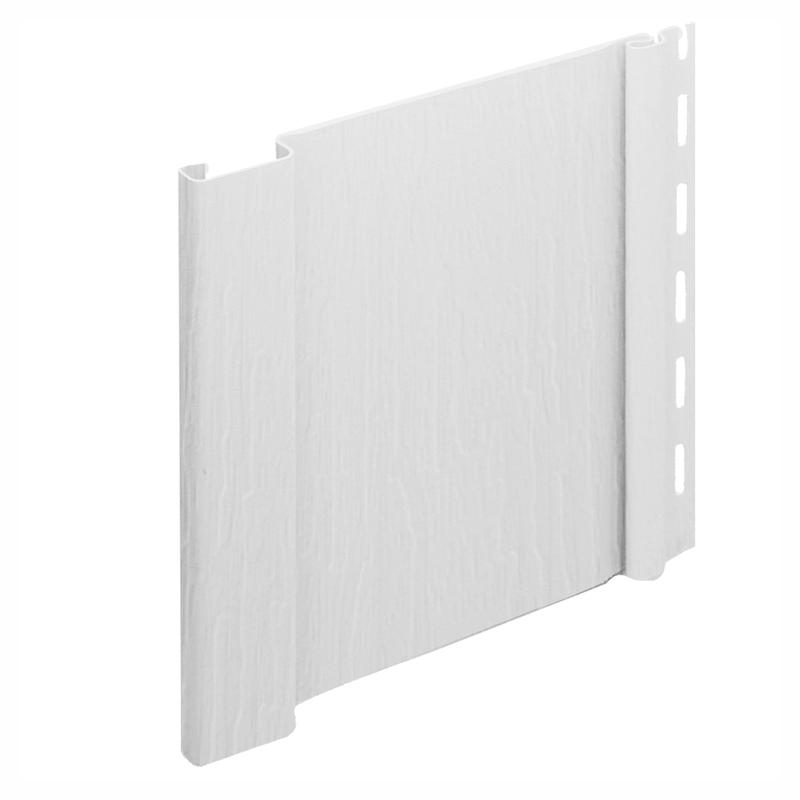Revtement vertical de style planche et baguette en vinyle blanc, 10' x 1/2" x 8" (17 units / 100 pi2)