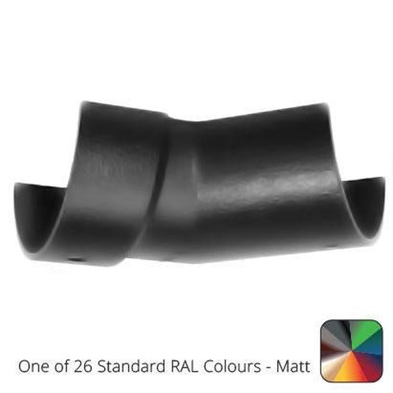 Alumasc 100mm (4") Half Round Cast Aluminium Gutter 135 Internal Angle - One of 26 Standard Matt RAL colours TBC