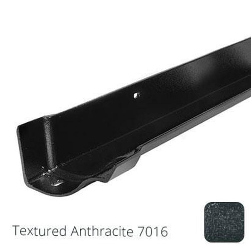 Alumasc 115mm (4.5") Victorian Ogee Cast Aluminium Gutter 1.83m length - Textured Anthracite Grey RAL 7016