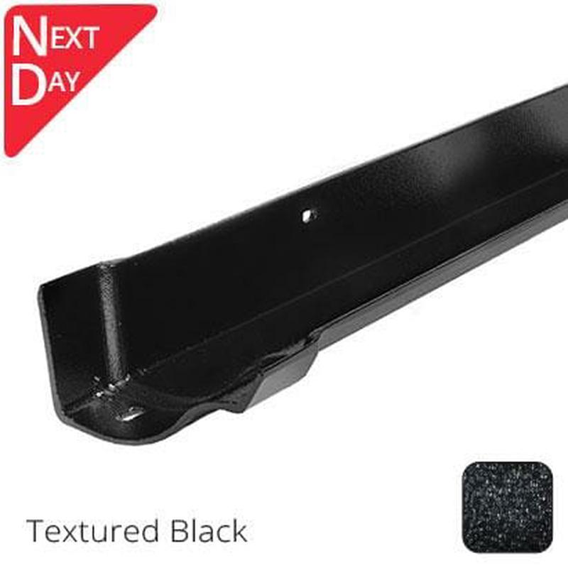 Alumasc 115mm (4.5") Victorian Ogee Cast Aluminium Gutter 1.83m length - Textured Black