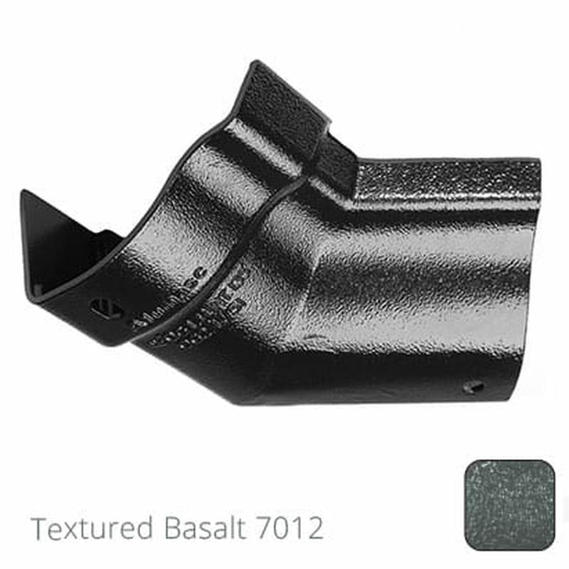 Alumasc 115mm (4.5") Victorian Ogee Cast Aluminium Gutter 135 Internal Angle - Textured Basalt Grey RAL 7012
