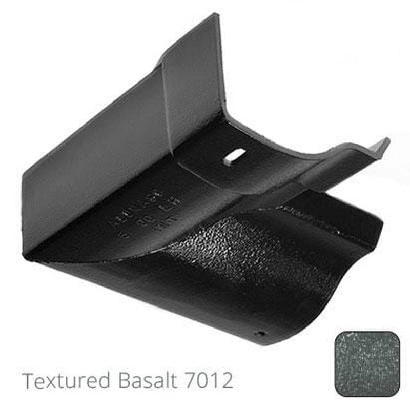 Alumasc 115mm (4.5") Victorian Ogee Cast Aluminium Gutter 90 Internal Angle - Textured Basalt Grey RAL 7012