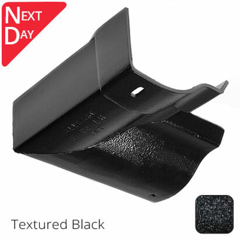 Alumasc 115mm (4.5") Victorian Ogee Cast Aluminium Gutter 90 Internal Angle - Textured Black